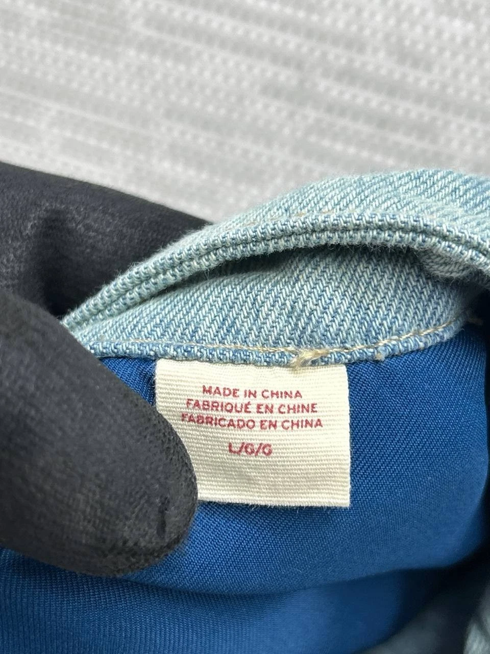 Levi's x McLaren Racing Jacket Mens Large Blue Cotton Denim Full Zip Bomber New image 6