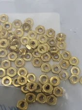#4-40 Brass Machine Screw Hex Nuts; Qty: 100