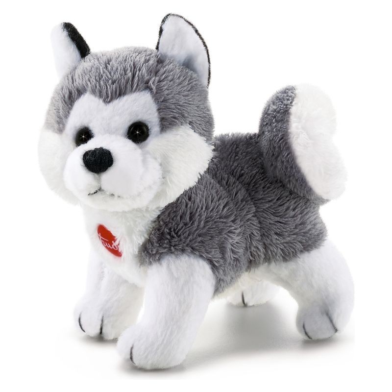 Trudi Fluffy Husky Plüschtier - Kuscheliger Weihnachtsgeschenk-Hund Aus Italien, 17x19x18 Cm