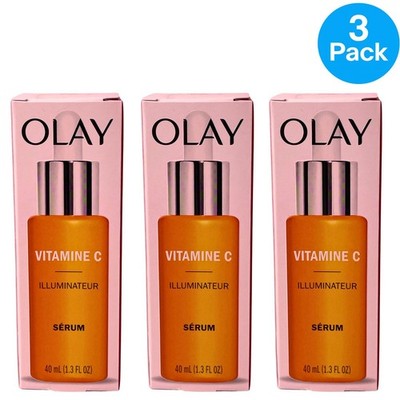 Olay Vitamin C Brightening Serum Niacinamide & Peptides 1.3 oz 3 Pack Bundle