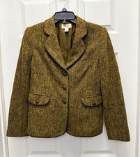 Talbots Petites Brown Blazer Jacket Classic F...