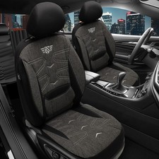 2x Sitzbezüge passend für Mercedes C-Klasse W204 S204 ab 2007-2014 (Schwarz)