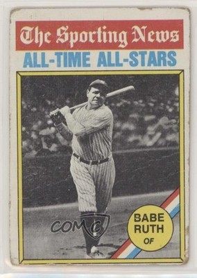 1976 Topps The Sporting News AllTime All-Stars Babe Ruth #345 HOF 3c5