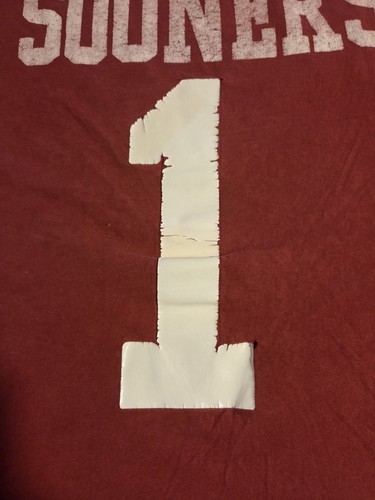 Vintage Oklahoma Sooners Football T Shirt RARE 80s 90s 3/4 Sleeve XXL 2XL USA #1 - Picture 7 of 10
