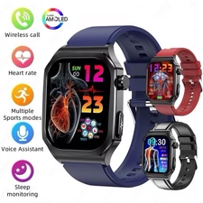 ECG AMOLED 2.04" SmartWatch Blood Lipids Blood Oxygen heart Rate Monitoring&Call