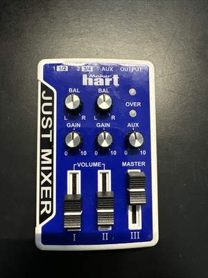 Maker Hart Just Mixer USB Stereo 3-Input Audio Mixer mini blue 4'' audio