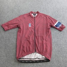 Ornot Cycling Jersey Mens Medium Red Full Zip Short Sleeve Made USA Bike