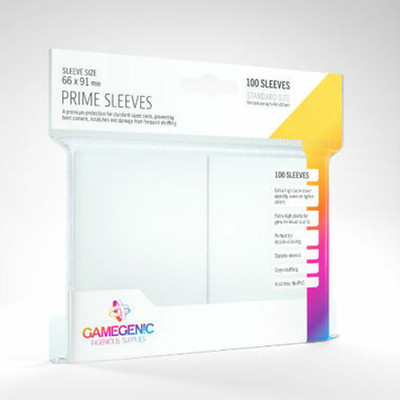Gamegenic Sleeves: White Standard Size Prime Sleeves (100ct) Asmodee ASMGG1017
