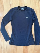 Under Armour Heat Gear Women s Black Long Sleeve Compression Top Size S