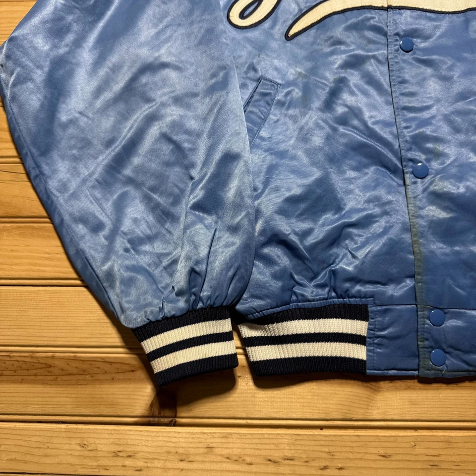 Vintage 90s New York Yankees MLB Baseball Embroidered Satin Bomber Jacket Medium - Image 4 of 4