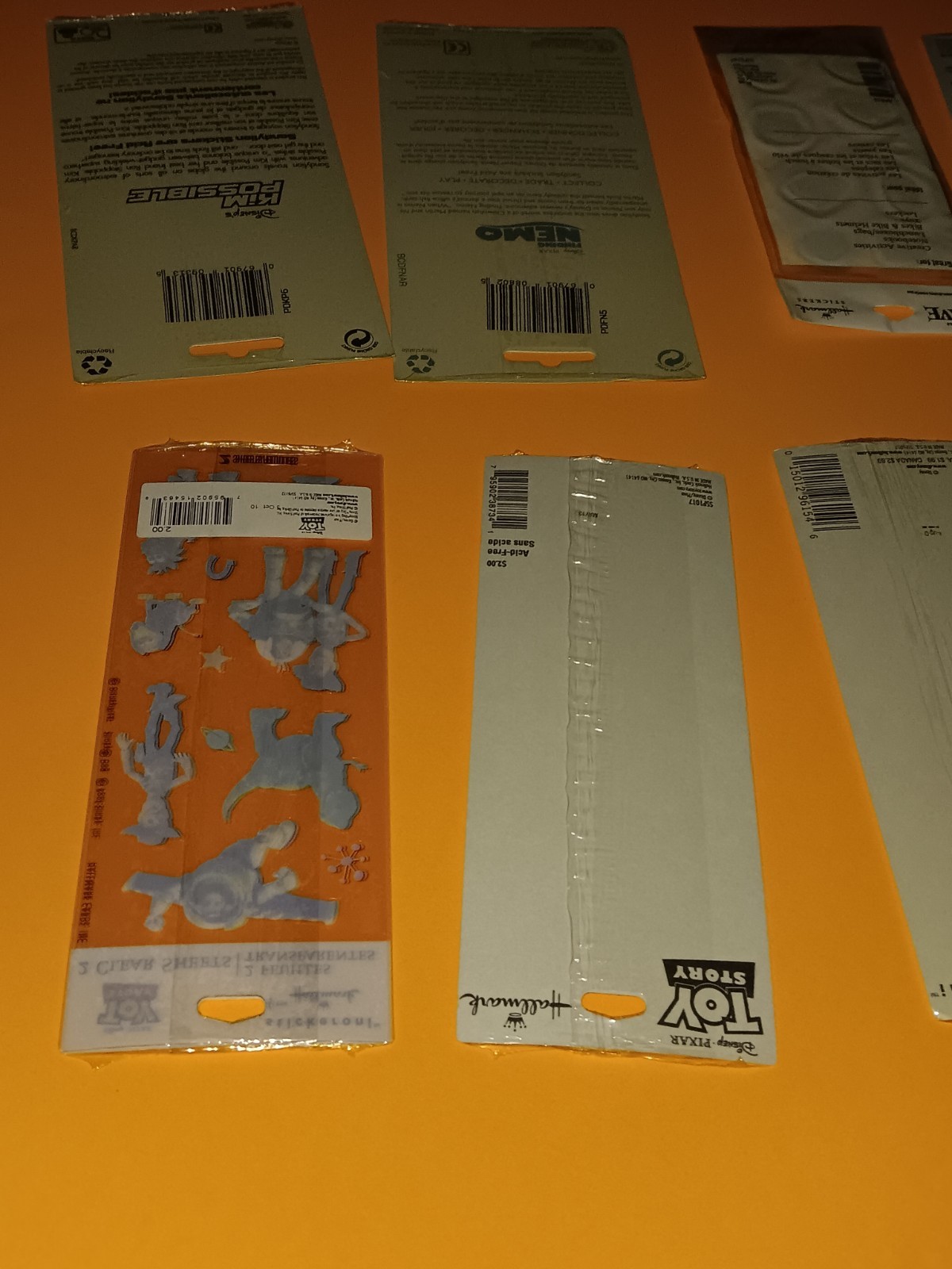 Disney Stickers Toy Story Princess Nemo Etc. Lot Of 8 Packs 2 Sheets Each