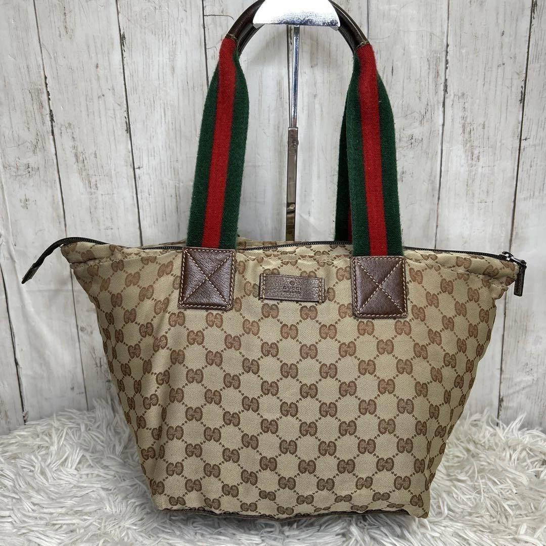 Sac fourre tout en toile Gucci Gg ligne sherry sac à main logo créateur sac à main luxe