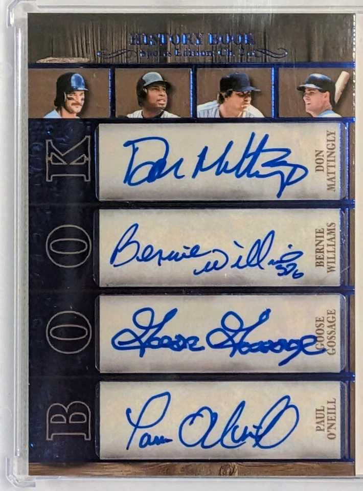 5/5 New York Yankees 8 HOF Autos 2025 Leaf History Book Sports Edition SSP - Image 3 of 4