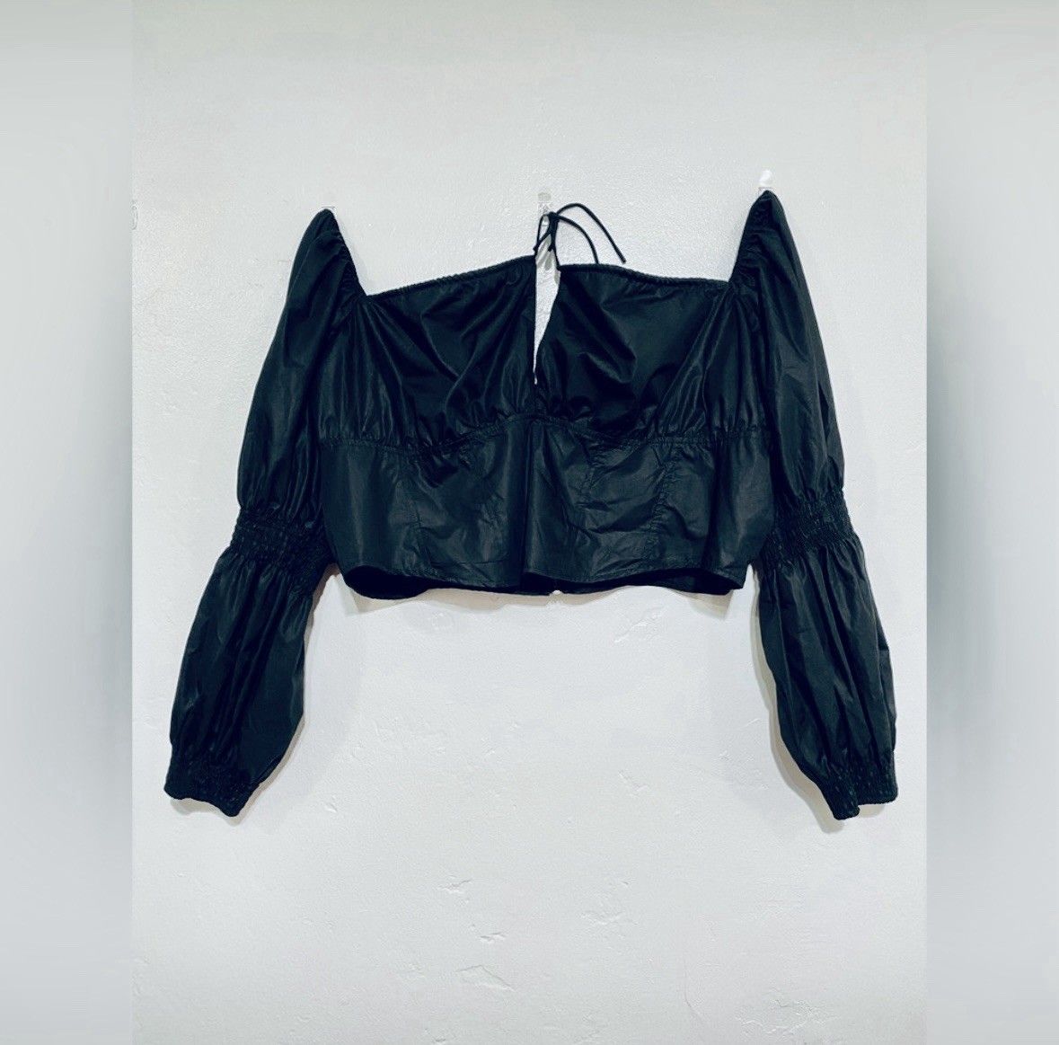 Missguided Mossimo Off Shoulder Long Sleeve Crop Top Ruched Bust Plus Size 24