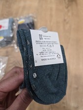 8 Pairs Kids Socks Set Cotton Crew Socks Girls Boys Size 3-4Y to 6-8Y Made in K