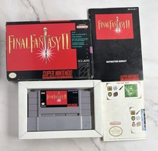 Final Fantasy II Nintendo SNES, 1991 Complete In Box W/ Map Tested Authentic