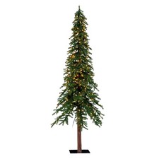 Vickerman 96" Natural Alpine Artificial Christmas Tree with LED Lights in Green
