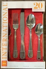 NEW International Stainless PEARL Flatware, Silverware—20 Pcs Forks, Spoons, Kn