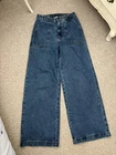 Lucy & Yak 28 R Delores - Wide Leg Denim Jeans in Mid Wash Blue