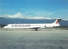 alte AK Crossair MCD Douglas MD-83 Flugzeug u...