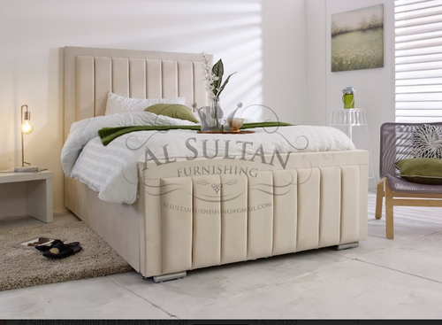Timber Plush Velvet Upholstered Bespoke Hanson Frame Lift Up Ottoman Divan Bed - Picture 3 of 6