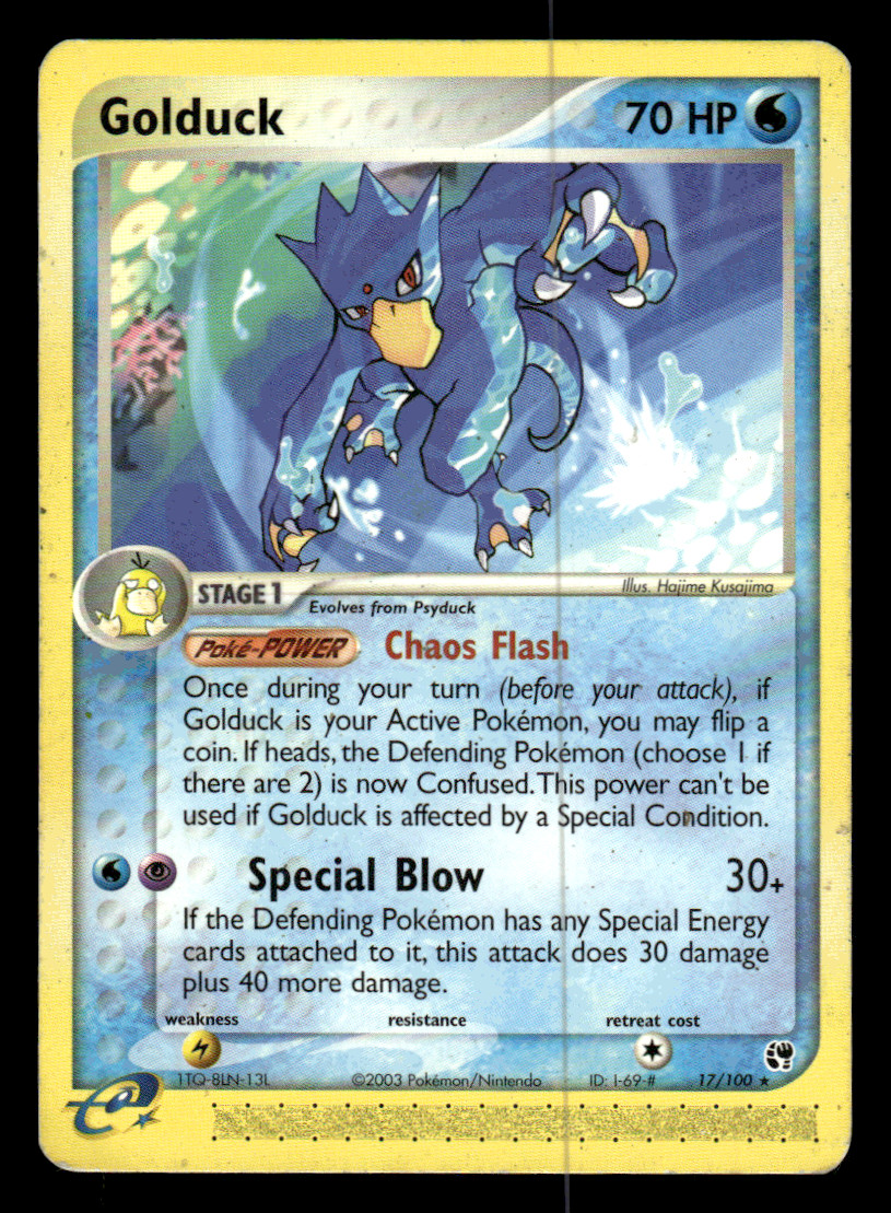 Pokemon Card - Golduck Sandstorm 17/100 Rare LP