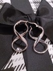 Italian Sterling Silver Twist Elongated Loopy Hoop Earrings Made in Italy — photo 6