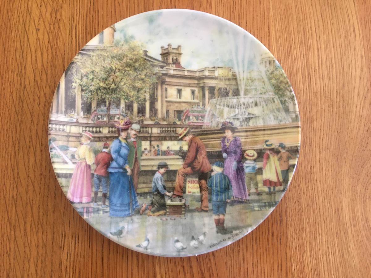 BRIAN EDEN THE SHOE-SHINE BOY 1992 SOUVENIR PLATE NEW CRIES OF LONDON SERIES