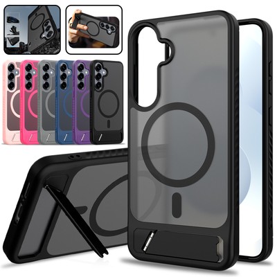 For Samsung Galaxy S25 Ultra/S25+/S25 Edge S24 S23 Mag Safe Stand Skin Feel Case