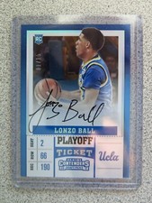2017 Panini Contenders Playoff Ticket Lonzo Ball Auto Rookie Card RC 1/15 RARE!