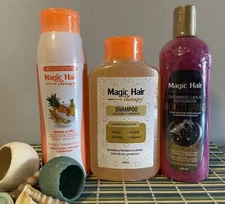 Magic Hair Therapy Growth Shampoo, Banana & Piña Conditioner and Night treatment