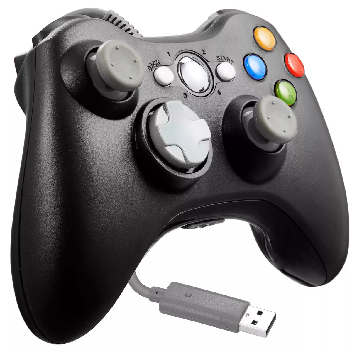 WIRED USB CONTROLLER FOR PC & XBOX 360 - BLACK