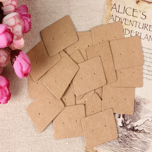 500X Jewelry Earring Ear Studs Hanging Display Holder Hang Cards 2.5cmx3.5cm - Image 3 of 4