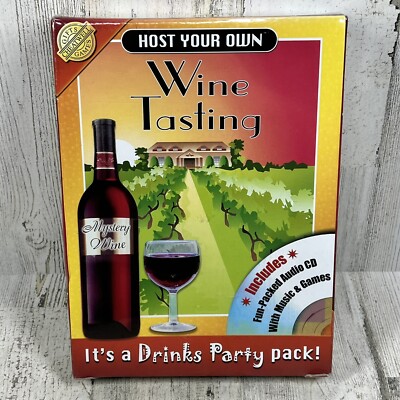 Host Your Own Wine Tasting Party Kit Cheatwell Drinks Party Game w/ CD - NEW
