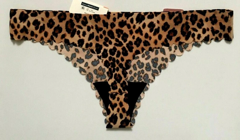 Tanga Bragas Leopardo Estampado Animal No Show Mujer Talla XS-L-2X Ribete Vieira Nuevo con Etiquetas Foto 2 de 4
