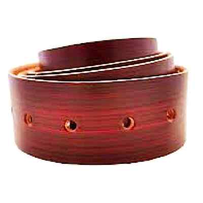 FluffyCo Hand Tooled Red Brown Leather Belt With Pansy Photo  display picture 3