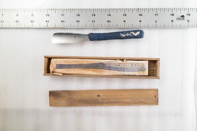 NOS Henkotsu Kamisori Japanese Straight Razor In Paulownia Box
