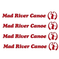 Mad River Canoe Decal Smoking Bunny Car Laptop Window Vinyl Stickers