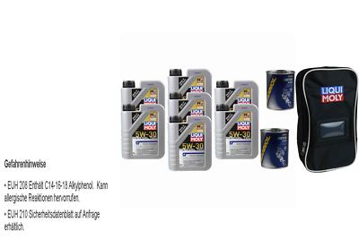 7L Motoröl Liqui Moly Special Tec F 5W-30 2x MANNOL Motor Flush ADDITIV Tasche