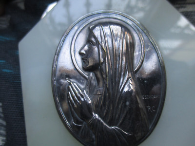 ANCIEN BÉNITIER ART nouveau REGINA COELI signé SABATIER à confirmer