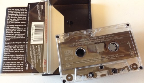 FOREIGNER Inside Information TAPE Cassette Album 1987 Classic Rock Say You Will - Picture 3 of 5