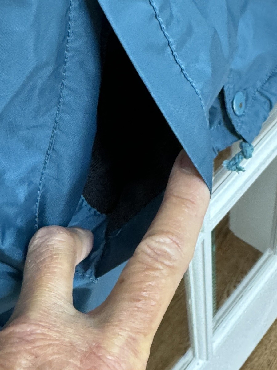 Vans Off The Wall Custom Classic Mens M Windbreaker Snap Teal Blue