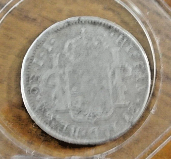 1815 2 Reales VF Ferdinand VII Colonial Spain Silver Coin - Image 4 of 4