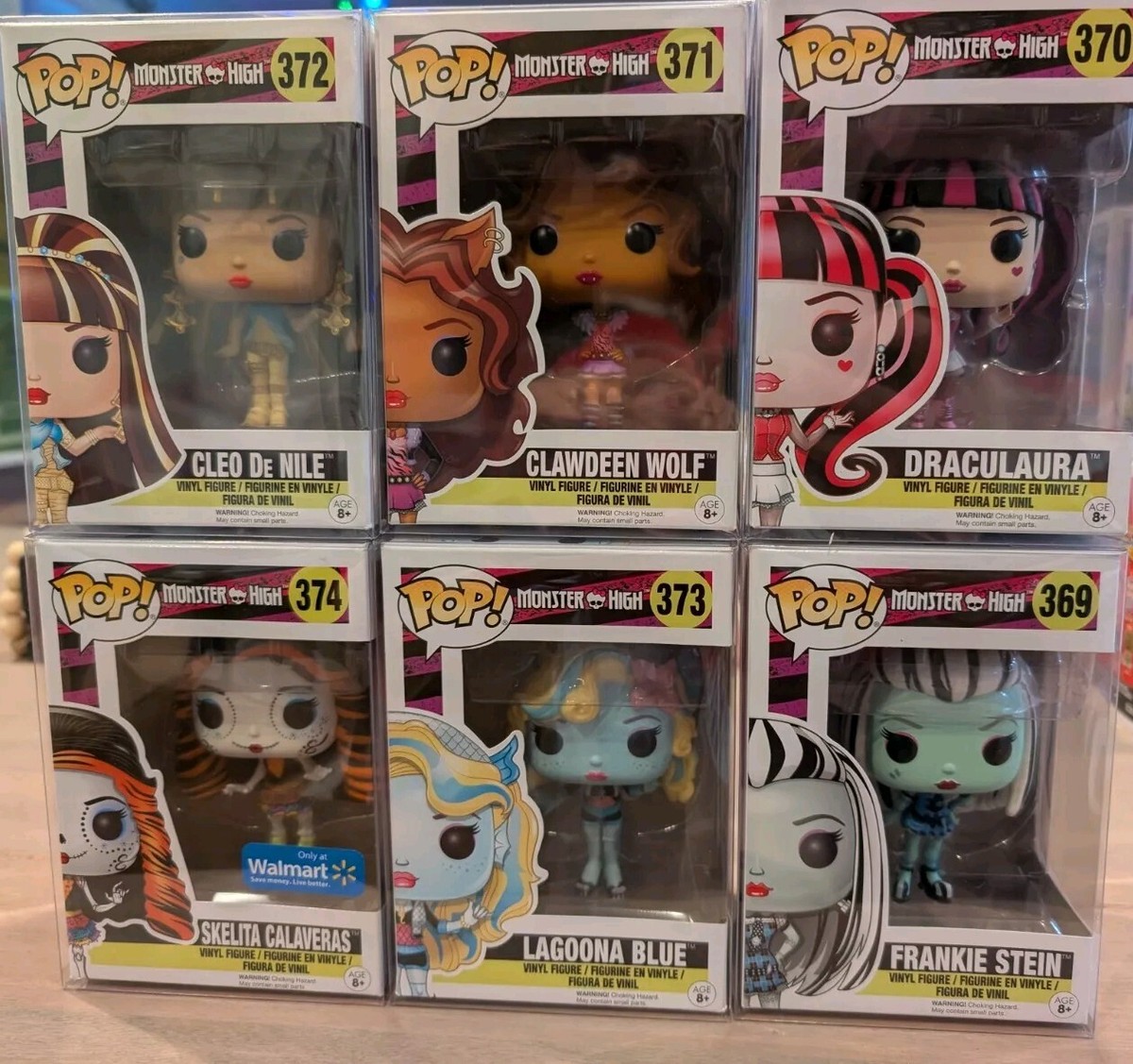 Funko Pop! Monster High Set: Skelita-Draculara-Clawdeen-Lagoona