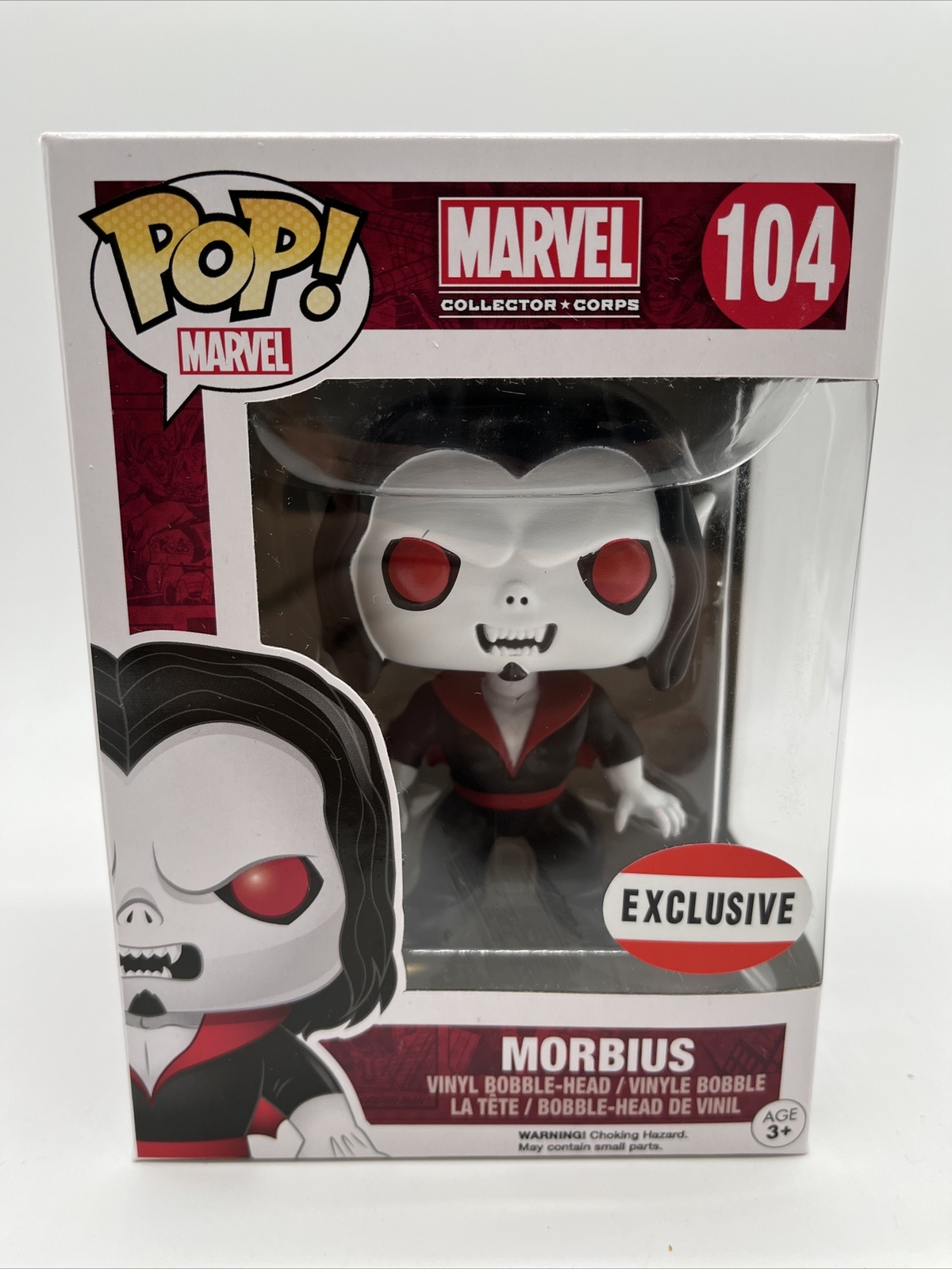 Funko Pop! Cabeza Bobble De Vinilo Exclusiva De Morbius 104 De Marvel Collector Corps