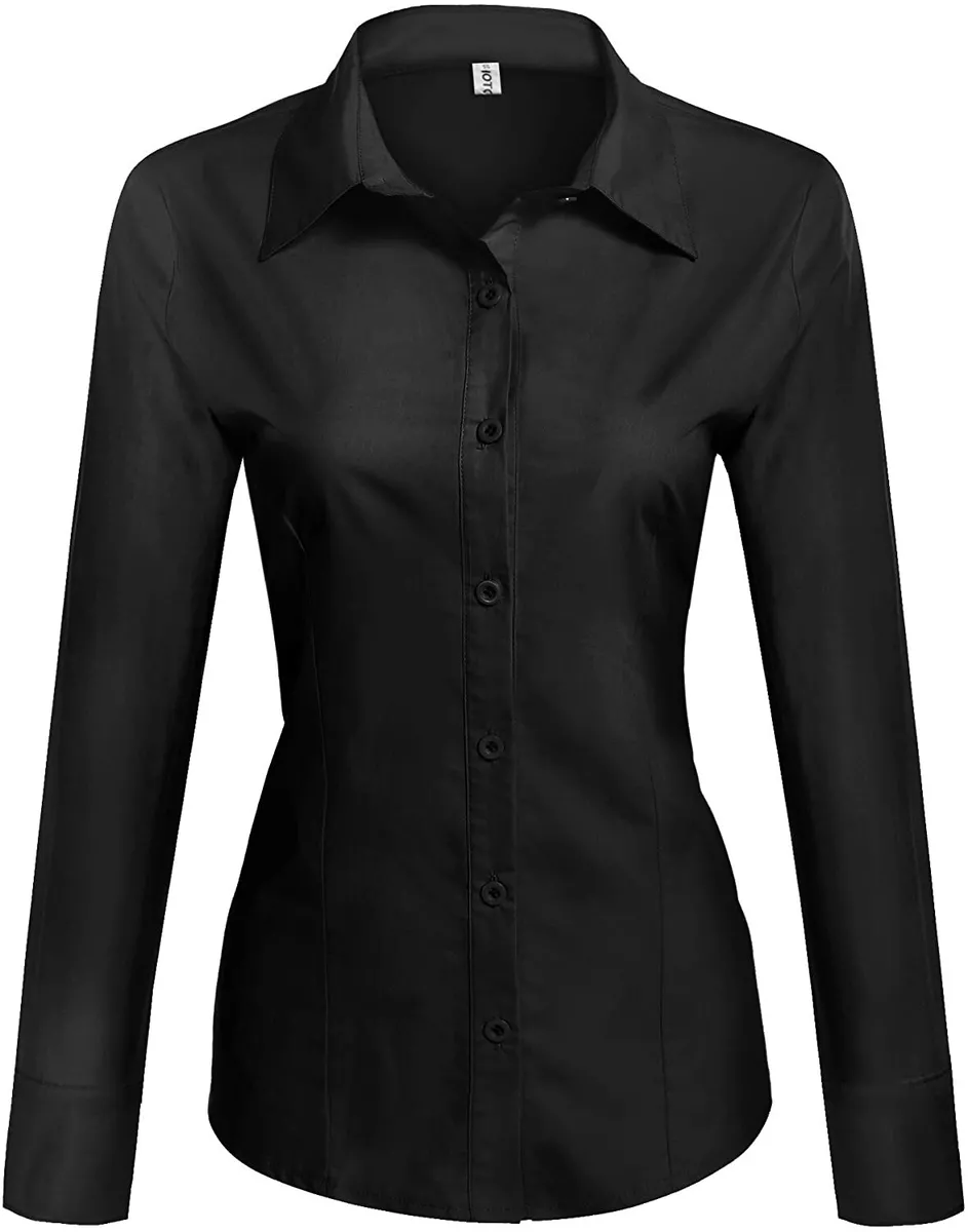 fitted button down blouse