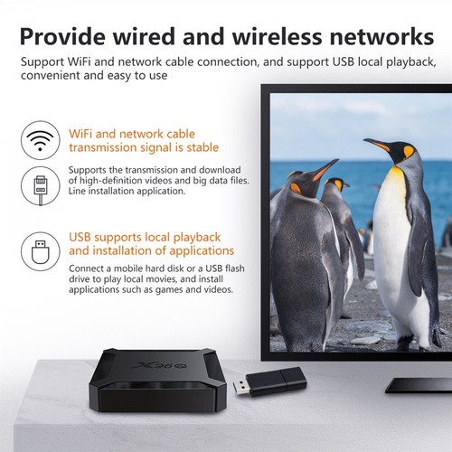 X96Q 4K Media Player Media Player Android 10 AU PLUG UHD Smart TV 1+8GB HD WI-FI - Picture 8 of 15