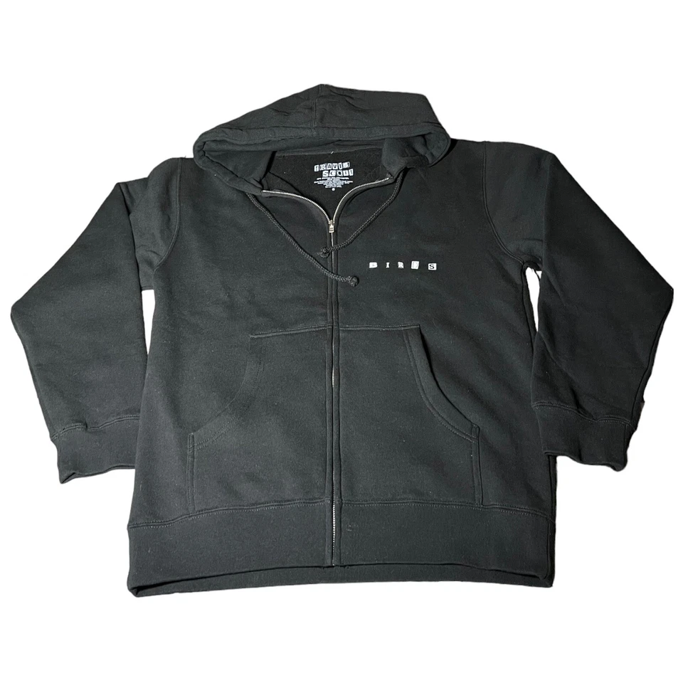 Travis Scott Birds Eye View Tour Full Zip Black Graphic Hoodie Men's Size S - Image 3 of 4