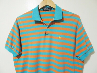 M/L Vtg 90s Y2K Polo Ralph Lauren Striped Distressed Skate Punk