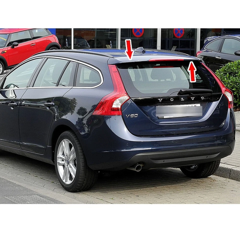 Спойлер из углеродного волокна подходит для Volvo V60 5DR Estate задний багажник 2 шт/1 комплект 2011-2017 T6 - Изображение 4 из 4